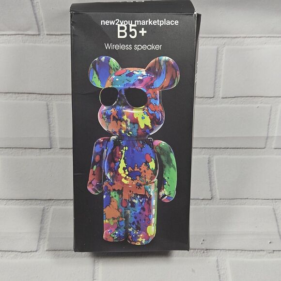B5+ Wireless Graffiti Bear Speaker Galaxy Space Print - Picture 7 of 13